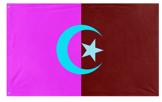 A mockup of the custom flag 'T flag' on a white background