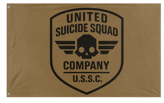 A mockup of the custom flag 'USSC flag' on a white background