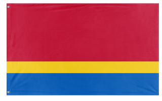 A mockup of the custom flag 'Koslan flag' on a white background