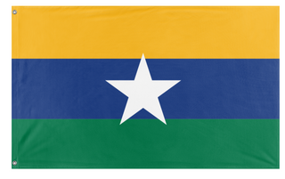 A mockup of the custom flag 'Republic of Slavistan flag' on a white background