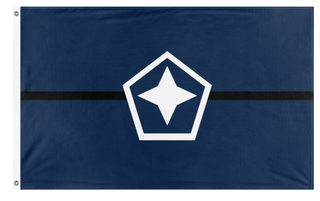 A mockup of the custom flag 'Astrion Federation flag' on a white background