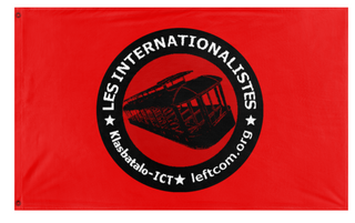 A mockup of the custom flag 'Klasbatalo flag' on a white background