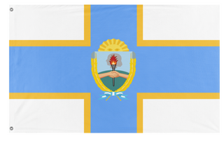 A mockup of the custom flag 'Argentine National state' on a white background