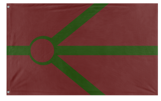 A mockup of the custom flag 'V flag' on a white background