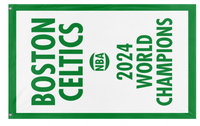 A mockup of the custom flag 'Celtics 2024 flag' on a white background