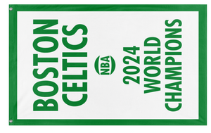 A mockup of the custom flag 'Celtics 2024 flag' on a white background