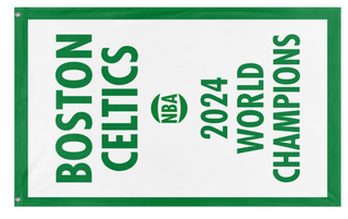 A mockup of the custom flag 'Celtics 2024 flag' on a white background