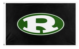 A mockup of the custom flag 'RIDLEY flag' on a white background