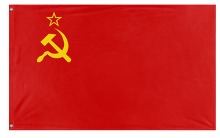 A mockup of the custom flag 'USSR' on a white background