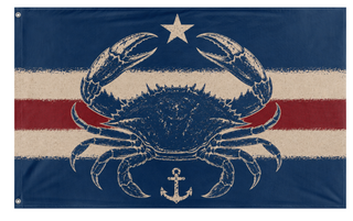 A mockup of the custom flag 'KRAB flag' on a white background