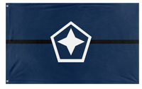 A mockup of the custom flag 'Astrion federation flag' on a white background