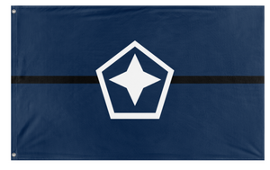 A mockup of the custom flag 'Astrion federation flag' on a white background