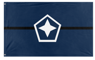 A mockup of the custom flag 'Astrion federation flag' on a white background