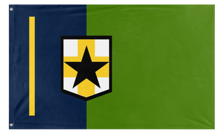 A mockup of the custom flag 'The Lyran Commonwealth flag' on a white background