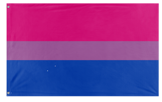 A mockup of the custom flag 'bi flag' on a white background