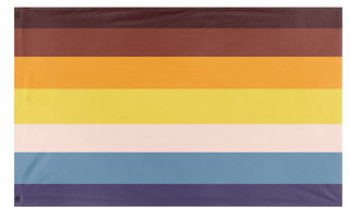 A mockup of the custom flag 'BLACK AROACE flag' on a white background