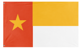 A mockup of the custom flag 'Dexico flag' on a white background