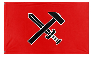 A mockup of the custom flag 'strasserism flag' on a white background