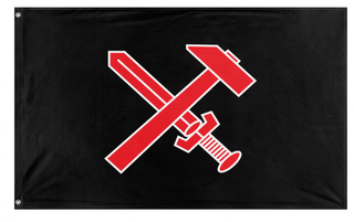 A mockup of the custom flag 'strasserism original  flag' on a white background