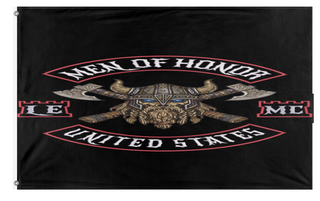 A mockup of the custom flag 'United States  flag' on a white background