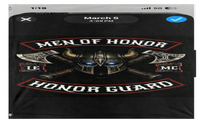 A mockup of the custom flag 'Honor guard flag' on a white background