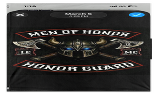 A mockup of the custom flag 'Honor guard flag' on a white background