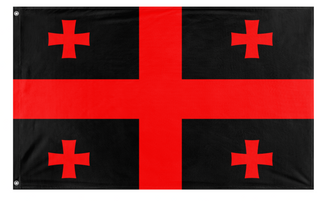 A mockup of the custom flag 'GEBS flag' on a white background