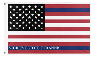 A mockup of the custom flag 'American flag' on a white background