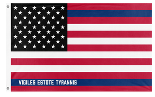 A mockup of the custom flag 'American flag' on a white background