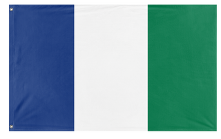 A mockup of the custom flag 'Zealand flag' on a white background