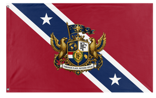 A mockup of the custom flag 'Fun With Flags' on a white background