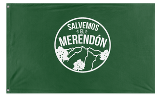 A mockup of the custom flag 'sem flag' on a white background