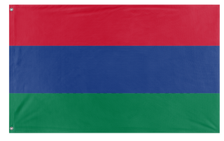 A mockup of the custom flag 'Amerianada flag' on a white background