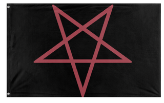 A mockup of the custom flag 'satancic flag' on a white background