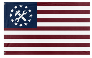 A mockup of the custom flag 'Union of America flag' on a white background