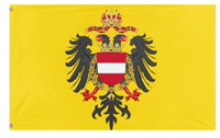 A mockup of the custom flag 'Austria' on a white background