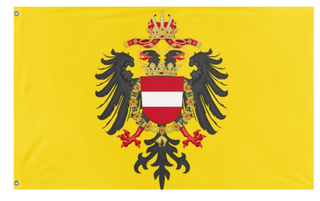 A mockup of the custom flag 'Austria' on a white background