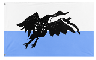 A mockup of the custom flag 'x' on a white background