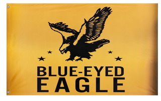 A mockup of the custom flag 'BEE flag' on a white background