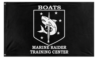 A mockup of the custom flag 'Boats flag' on a white background