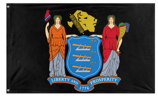 A mockup of the custom flag 'Nj NNA flag' on a white background