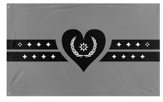 A mockup of the custom flag 'custom flag' on a white background