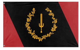 A mockup of the custom flag 'Black American Heritage Flag' on a white background