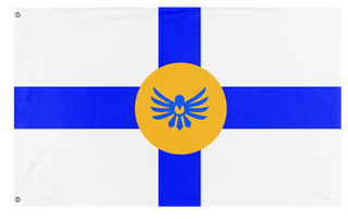A mockup of the custom flag 'Kingdom of savoir flag' on a white background
