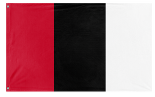A mockup of the custom flag 'Afghanistan Tricolor flag' on a white background