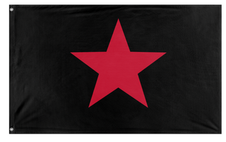 A mockup of the custom flag 'EZLN flag' on a white background
