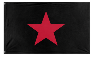 A mockup of the custom flag 'ezln flag' on a white background