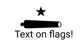 A mockup of the custom flag 'T flag' on a white background