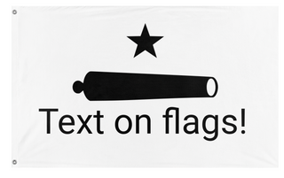 A mockup of the custom flag 'T flag' on a white background