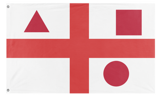 A mockup of the custom flag 'T flag' on a white background